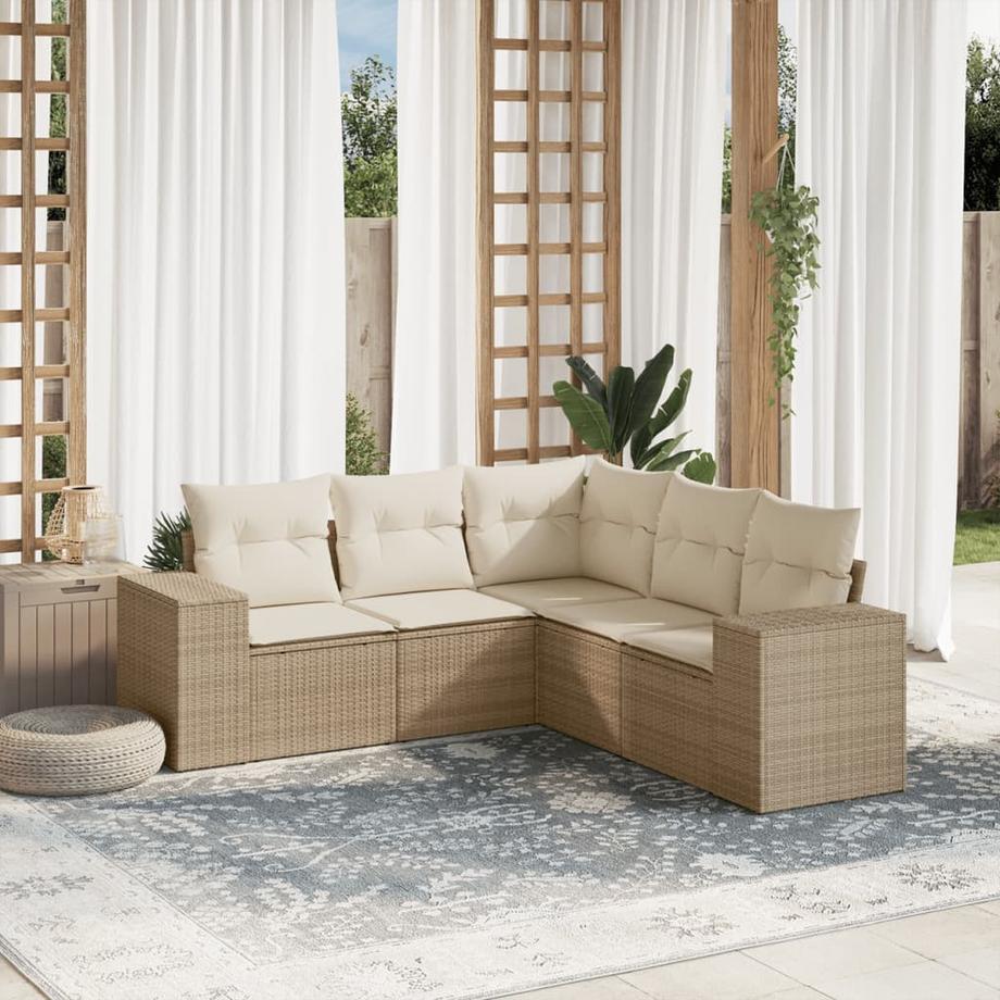 VidaXL Ensemble de canapés de jardin rotin synthétique  