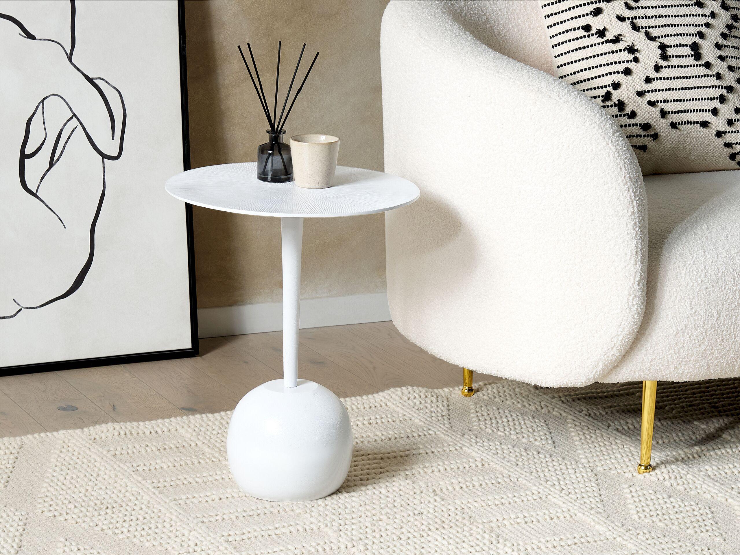 Beliani Table d'appoint en Aluminium Scandinave EUCLA  