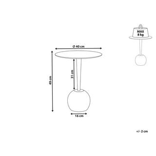 Beliani Beistelltisch aus Aluminium Skandinavisch EUCLA  