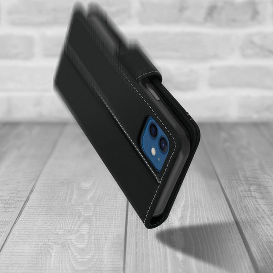 Avizar  Étui iPhone 12 Mini Portefeuille Noir 