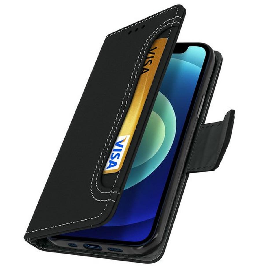 Avizar  Étui iPhone 12 Mini Portefeuille Noir 