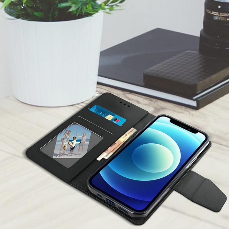 Avizar  Étui iPhone 12 Mini Portefeuille Noir 