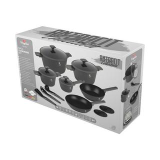 Berlinger Haus Kochgeschirr-Set 15-teiliges  matt Anthracite Collection  