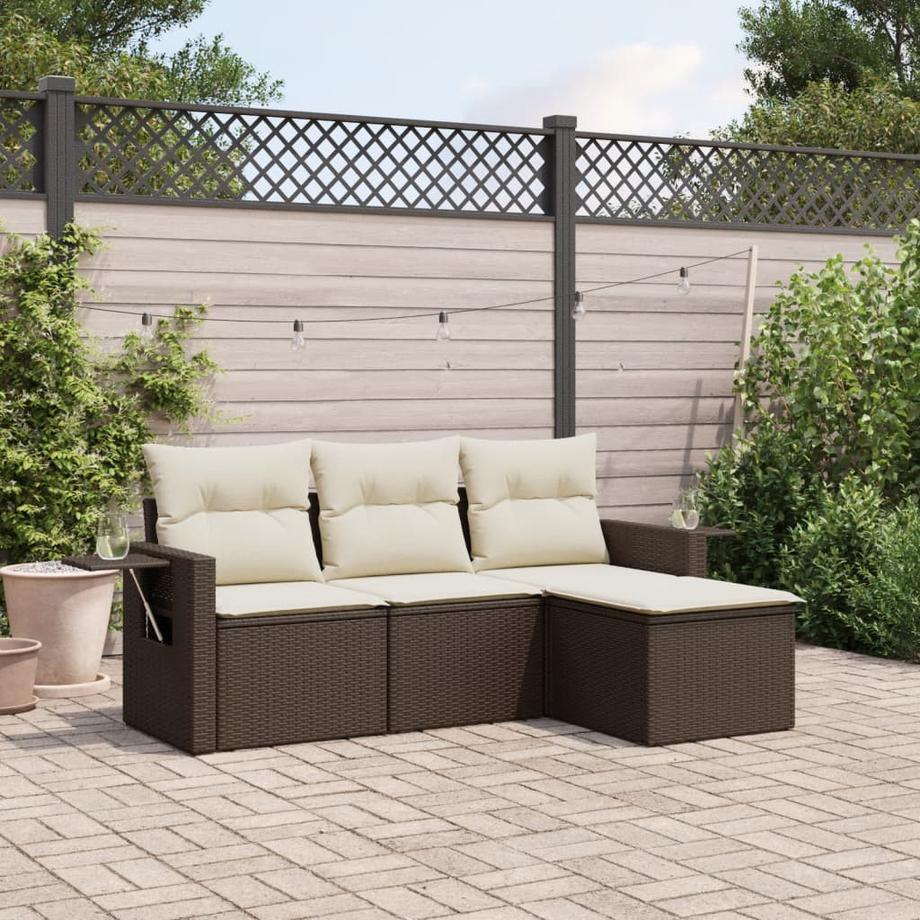VidaXL set divano da giardino Polirattan  