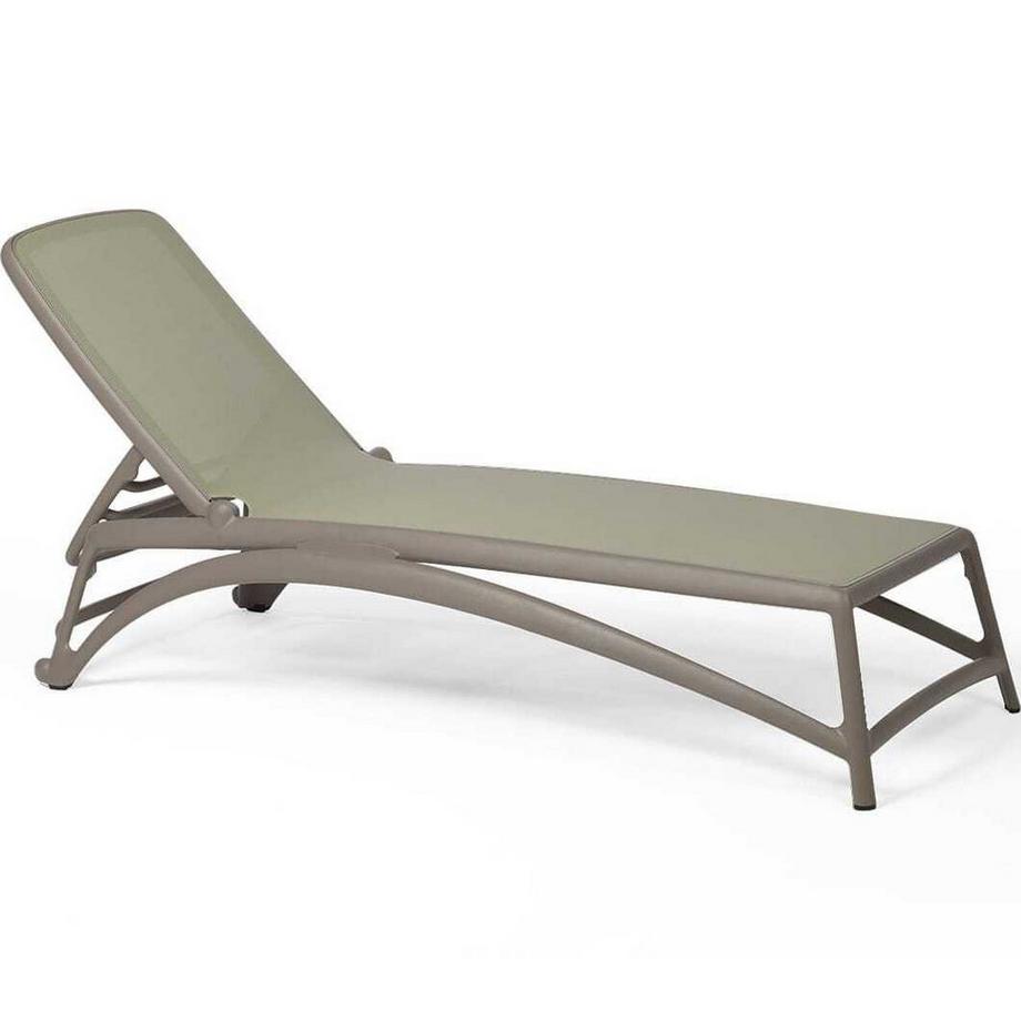 Chaise longue de jardin Atlantico marron vert