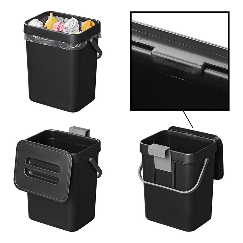 Pricenet Pattumiera con coperchio 5L per roulotte/camper  