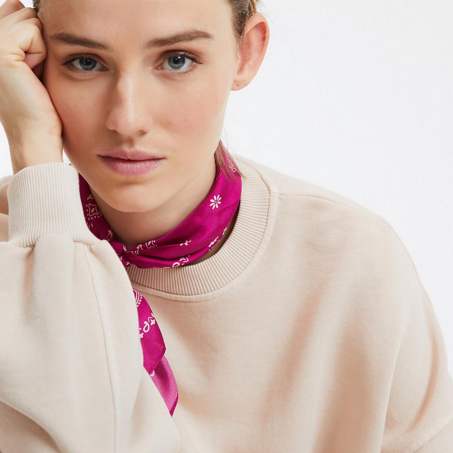 La Redoute Collections Kurzes Rundhals Sweatshirt  