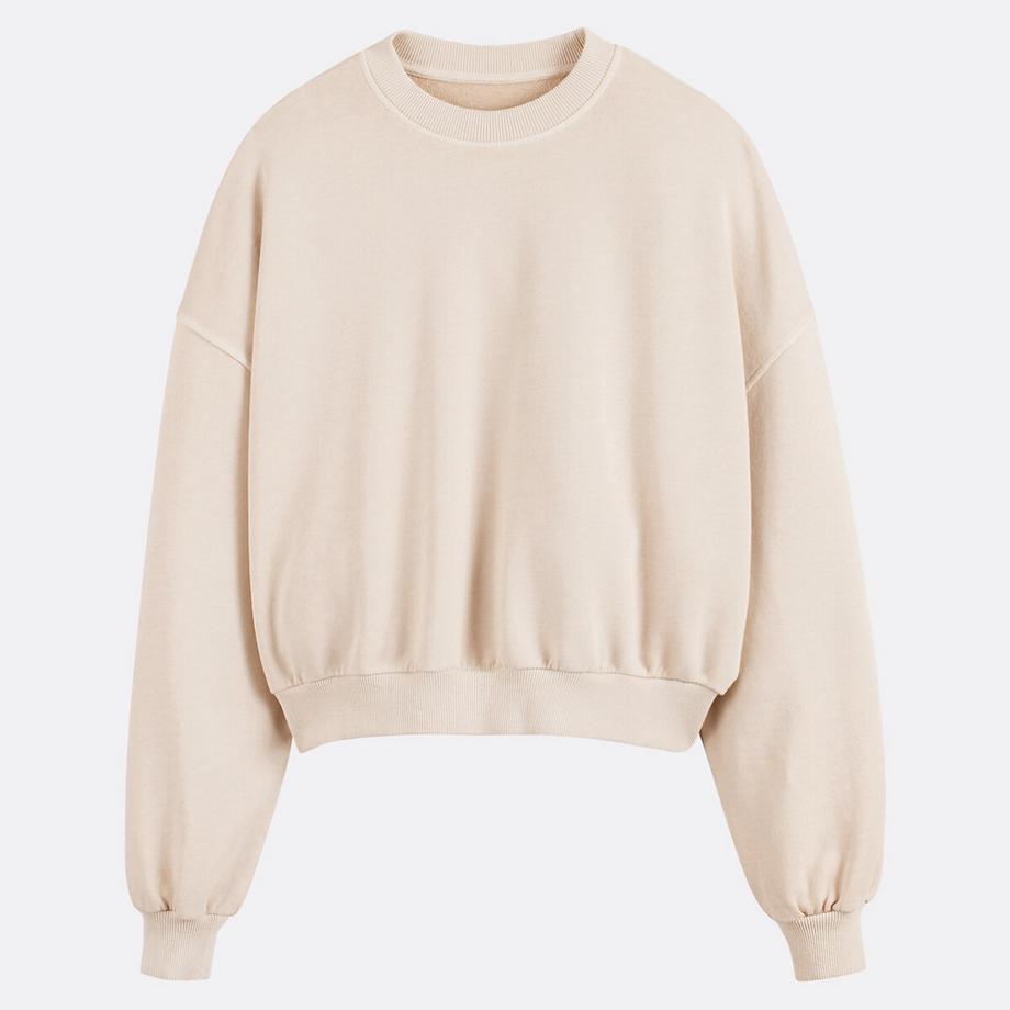 La Redoute Collections Kurzes Rundhals Sweatshirt  