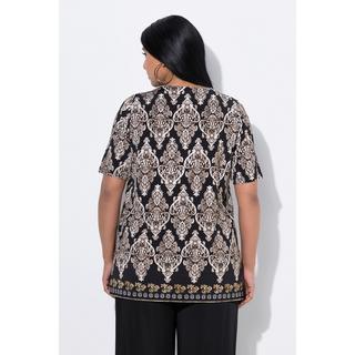 Ulla Popken Blouse Classic Col V Manches Courtes  