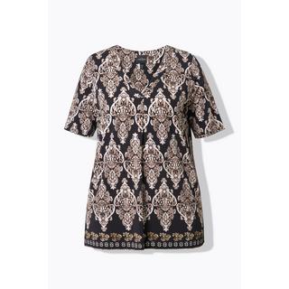 Ulla Popken Blouse Classic Col V Manches Courtes  