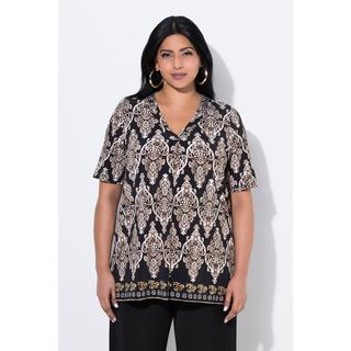 Ulla Popken Blouse Classic Col V Manches Courtes  