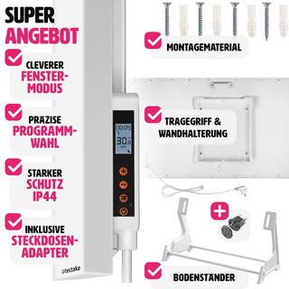 Tectake Infrarotheizung mit Thermostat und Kippschutz  