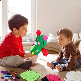 Activity-board  6Pcs Marionnettes à main en feutre pour enfants modernes Poupée en feutre Chaussette Pompoms Artisanat 