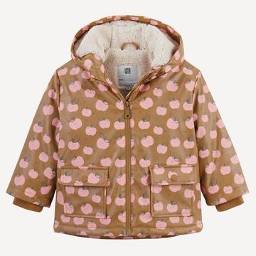 Manteau à capuche imprimé pommes