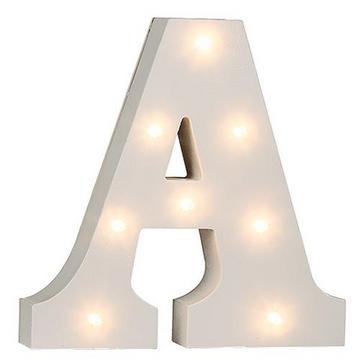 Lettres en bois lumineuses LED "A"