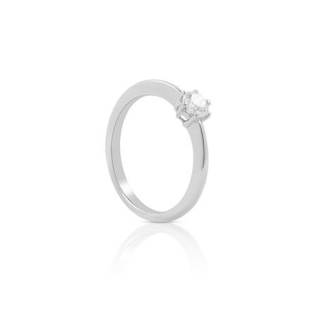 MUAU Schmuck  Solitaire Ring Diamant 0.30ct. Weissgold 750 