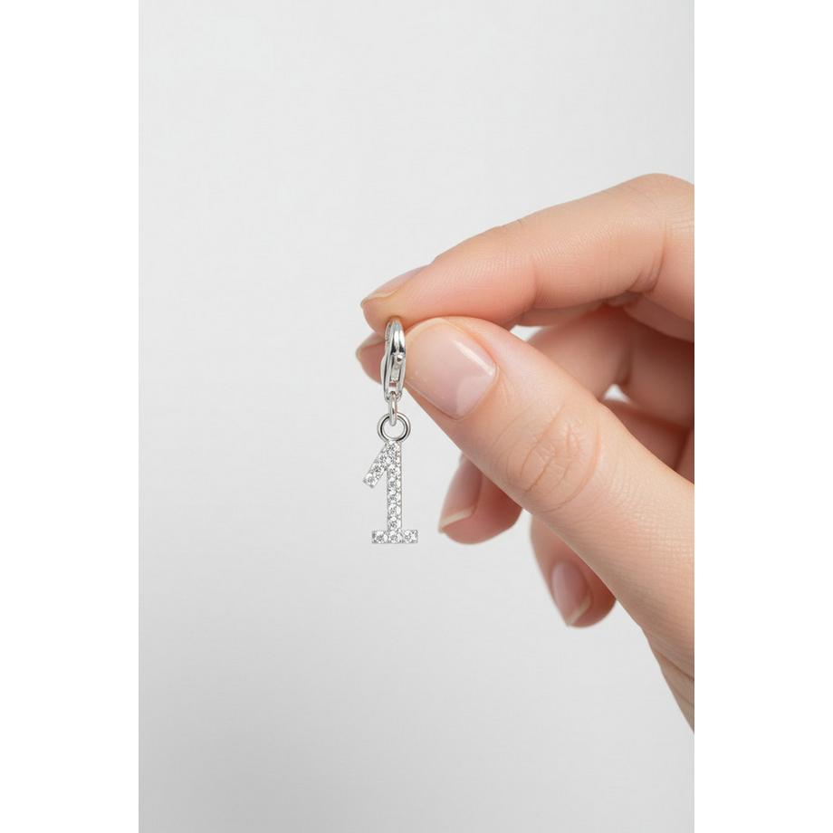 Thomas Sabo  Charm-Anhänger Nummer "1" Zirkonia 