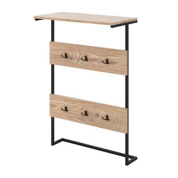 Appendiabiti da parete con ripiano e 6 ganci appendiabiti da parete industriale