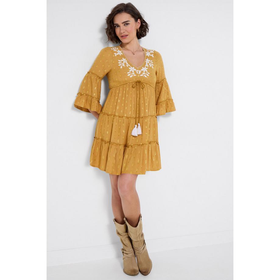 Joe Browns Abito Tunica Ricamato con Dettaglio Lurex  
