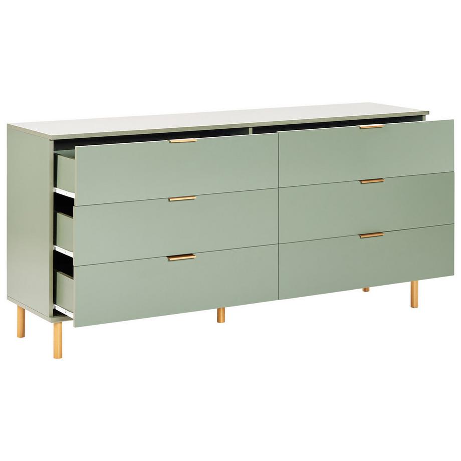 Beliani Kommode mit 6 Schubladen aus Faserplatte  WALPOLE  