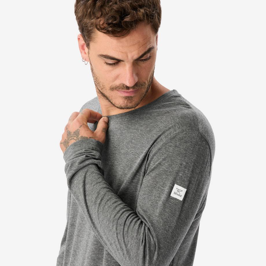 FORCLAZ  T-shirt manches longues en laine mérinos 40 % recyclée homme, Merino Rec Fresh 