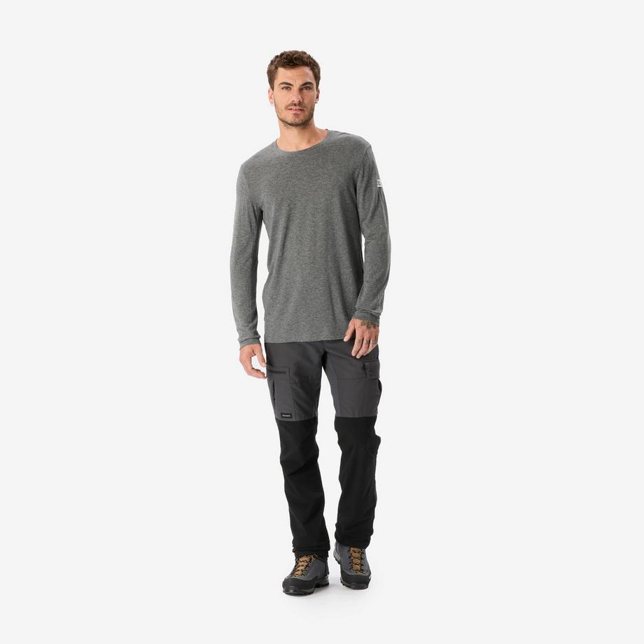 FORCLAZ  T-shirt manches longues en laine mérinos 40 % recyclée homme, Merino Rec Fresh 