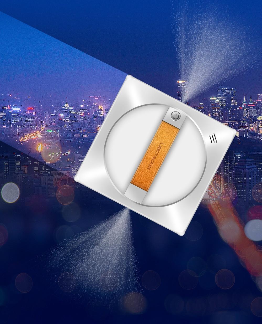 Blue Chilli Automatischer Fensterreiniger mit doppelseitiger Wasser-Sprühfunktion und App-Steuerung  