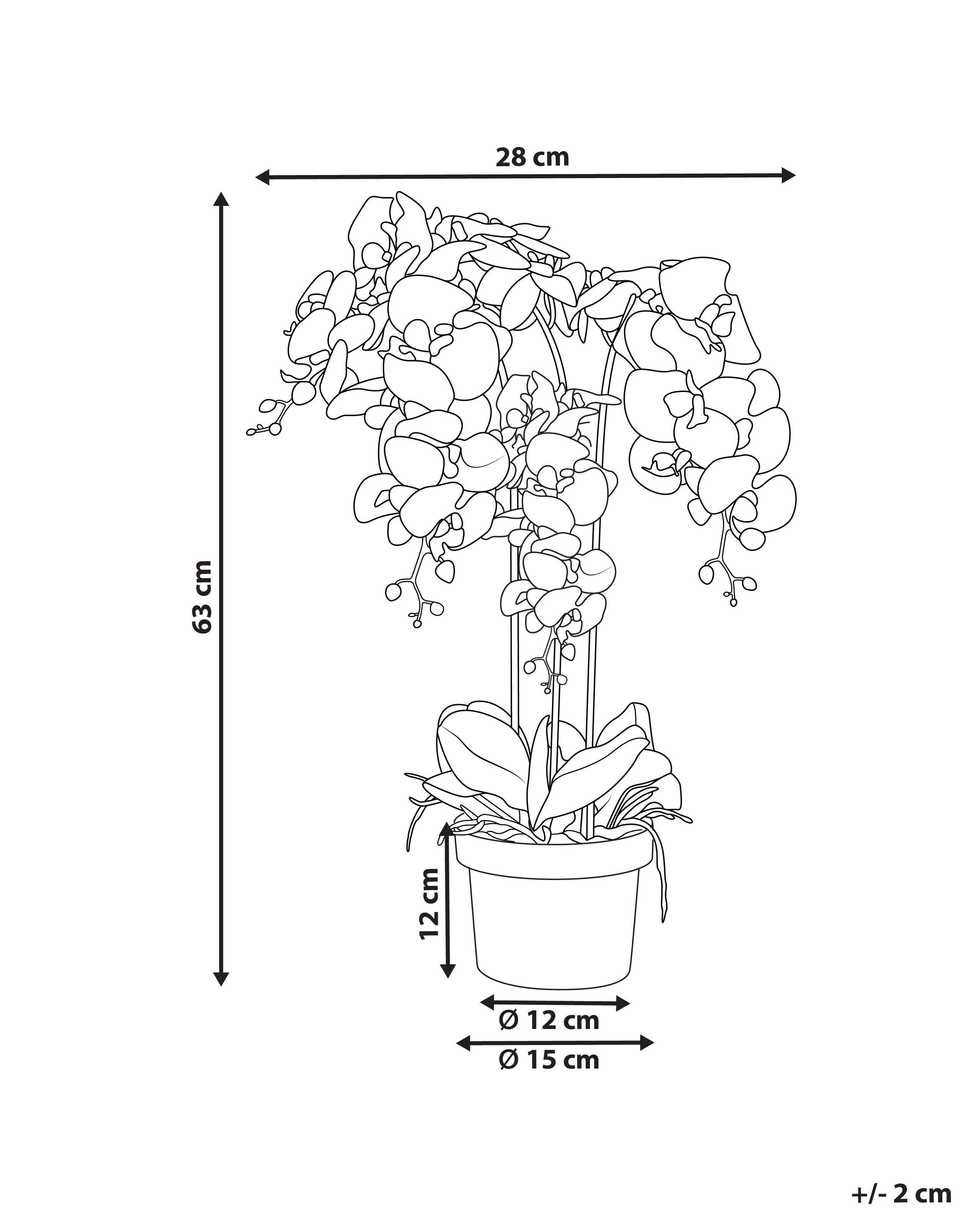 Beliani Plante artificielle en Matière synthétique Rétro ORCHID  