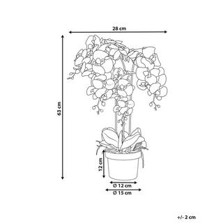 Beliani Plante artificielle en Matière synthétique Rétro ORCHID  