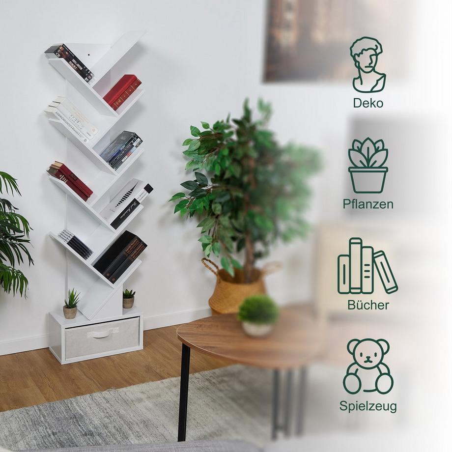 Northix Bibliothèque en forme d'arbre  