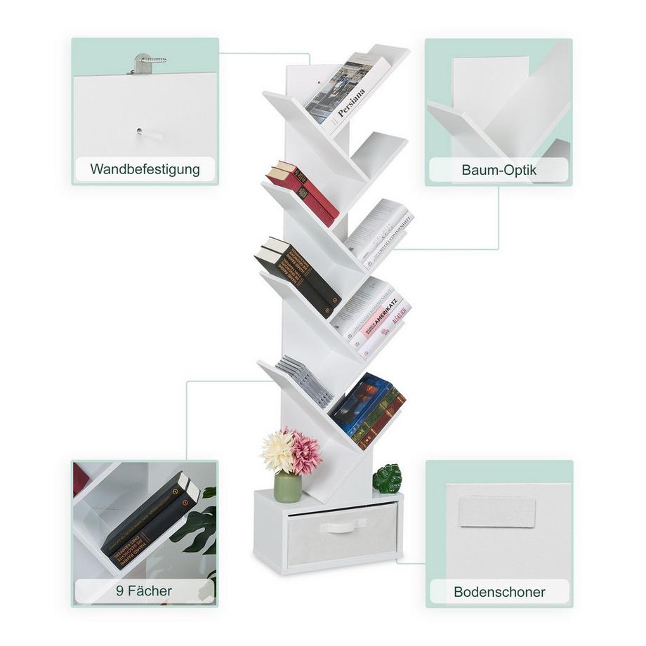 Northix Bibliothèque en forme d'arbre  