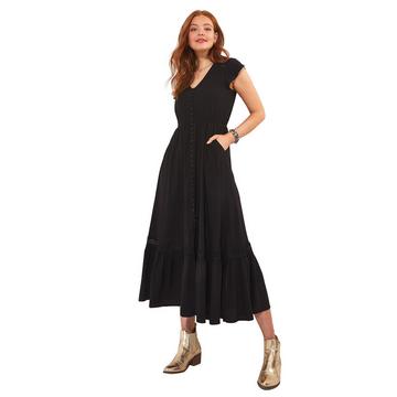 Farbblock Boho Maxi Kleid