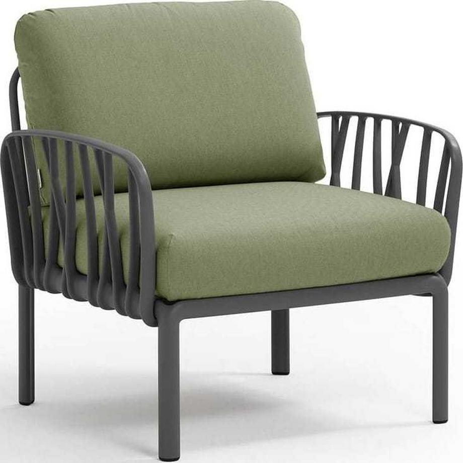 Fauteuil de jardin Komodo vert anthracite