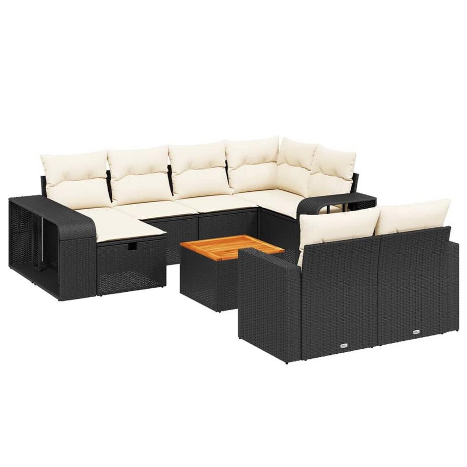 Ensemble de canapés de jardin rotin synthétique