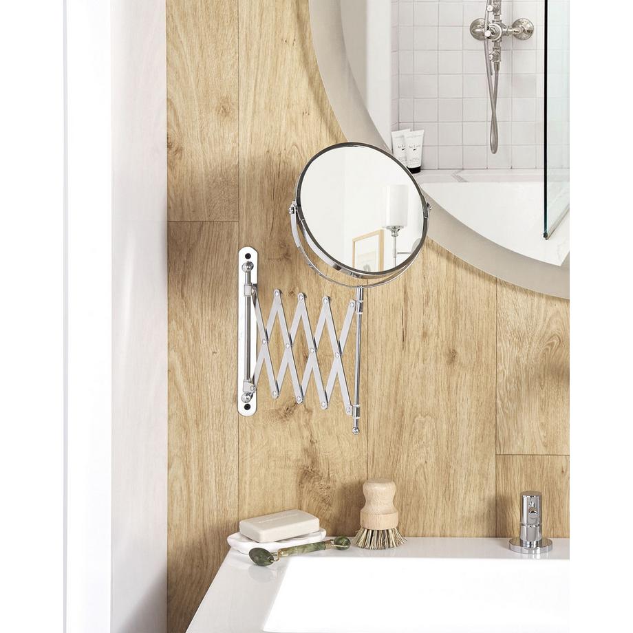 Beliani  Miroir mural de maquillage extensible en Métal Rétro YVELINES 