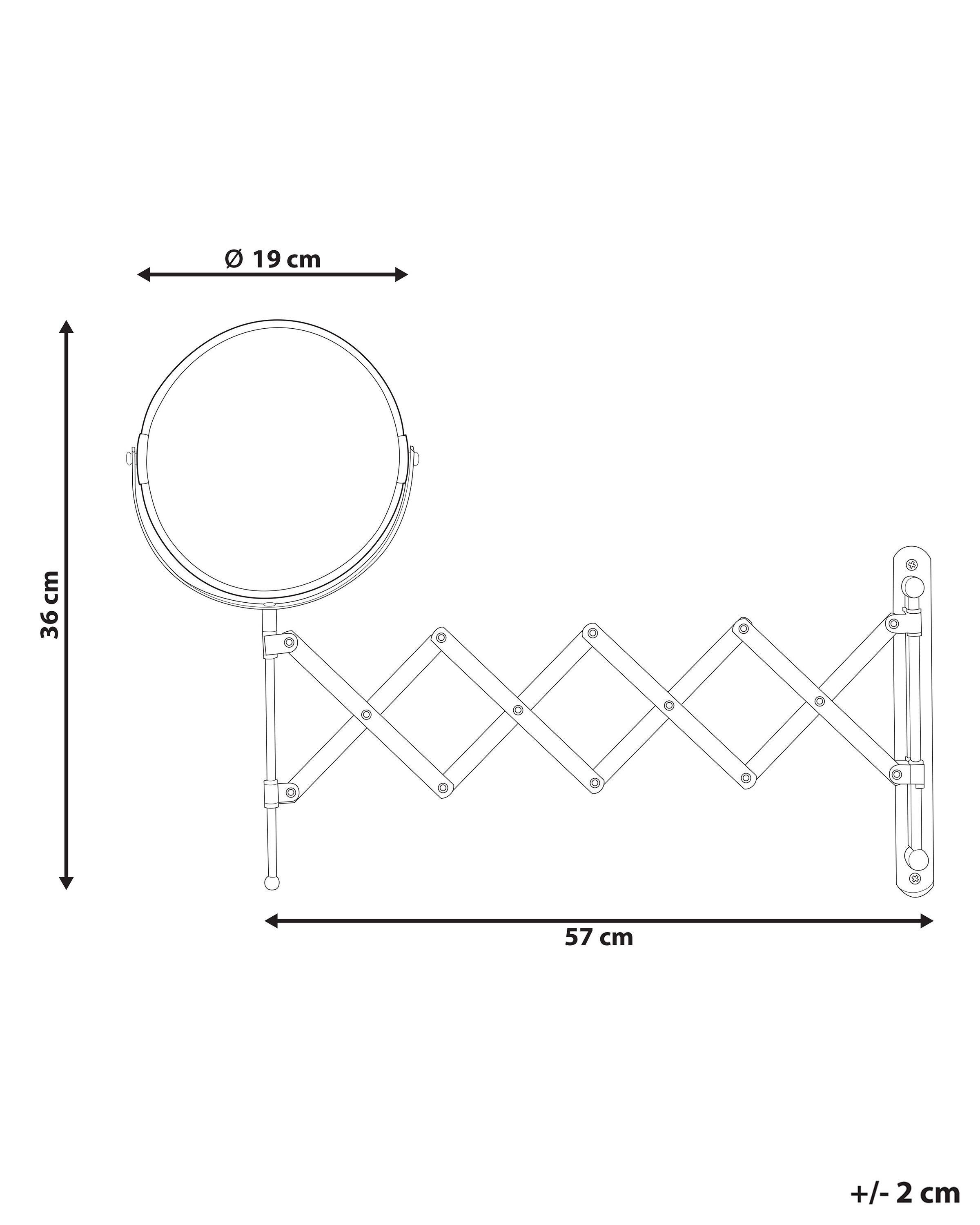 Beliani  Miroir de table en Métal Rétro YVELINES 