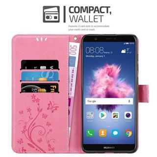 Cadorabo  Hülle für Huawei P SMART 2018  Enjoy 7S Blumen Design Magnetverschluss 