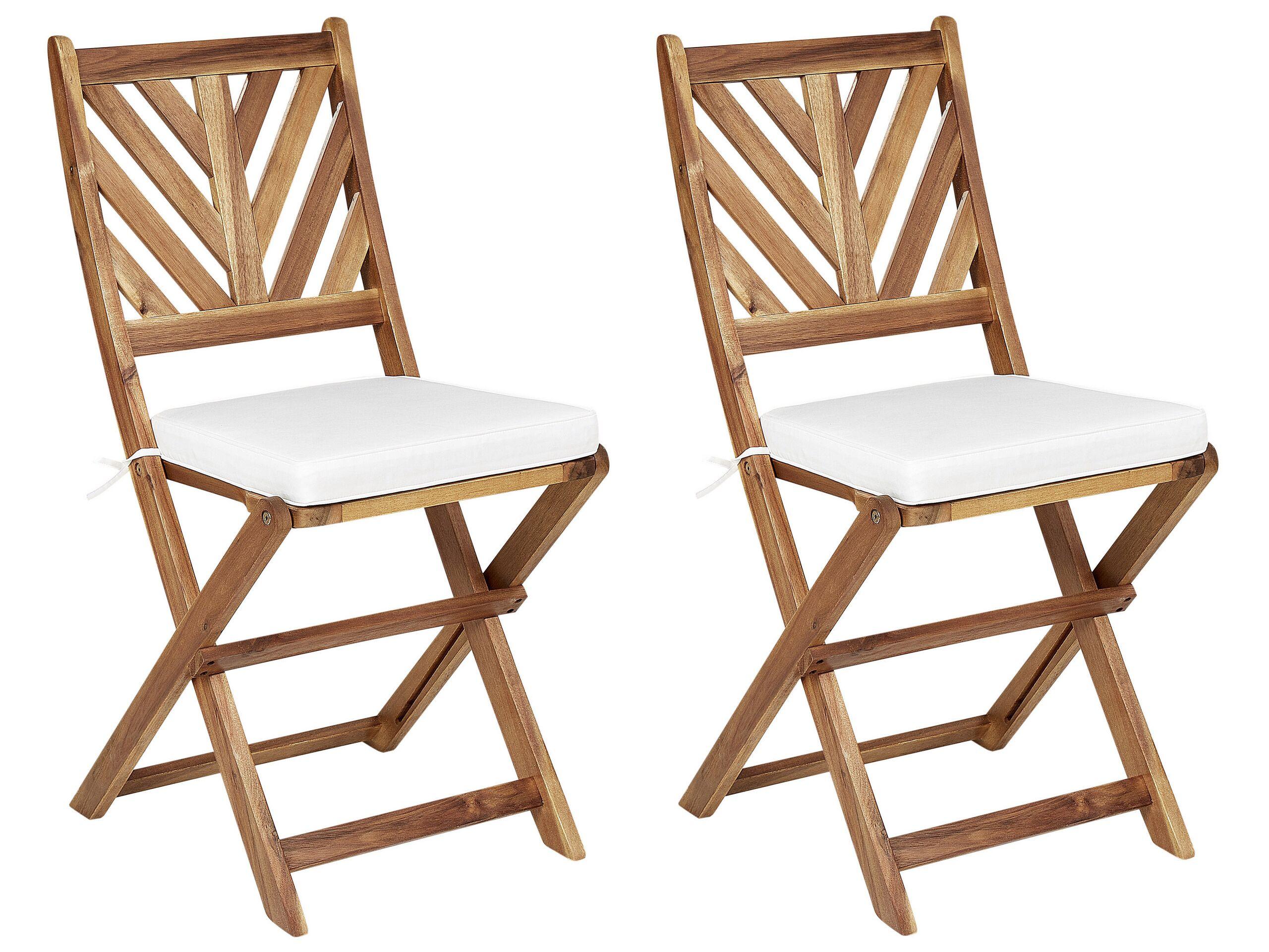 Beliani Lot de 2 coussins pour chaises de jardin en Polyester Scandinave TERNI  