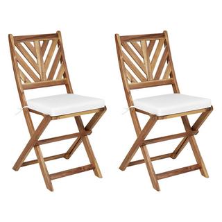 Beliani Lot de 2 coussins pour chaises de jardin en Polyester Scandinave TERNI  