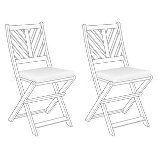 Beliani Lot de 2 coussins pour chaises de jardin en Polyester Scandinave TERNI  