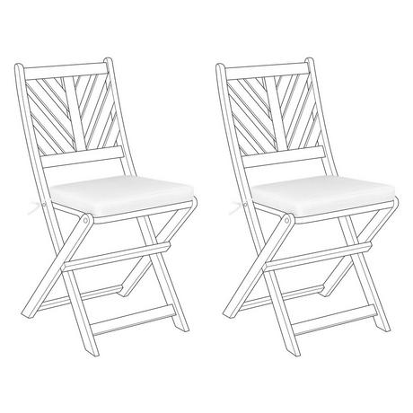 Beliani Lot de 2 coussins pour chaises de jardin en Polyester Scandinave TERNI  