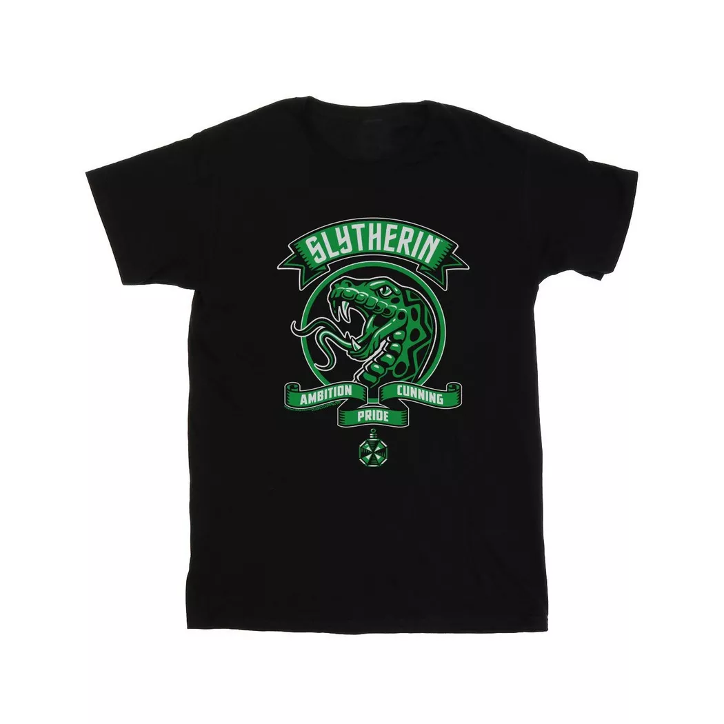 Harry Potter - Slytherin TShirt, für Damen, Schwarz, Größe S