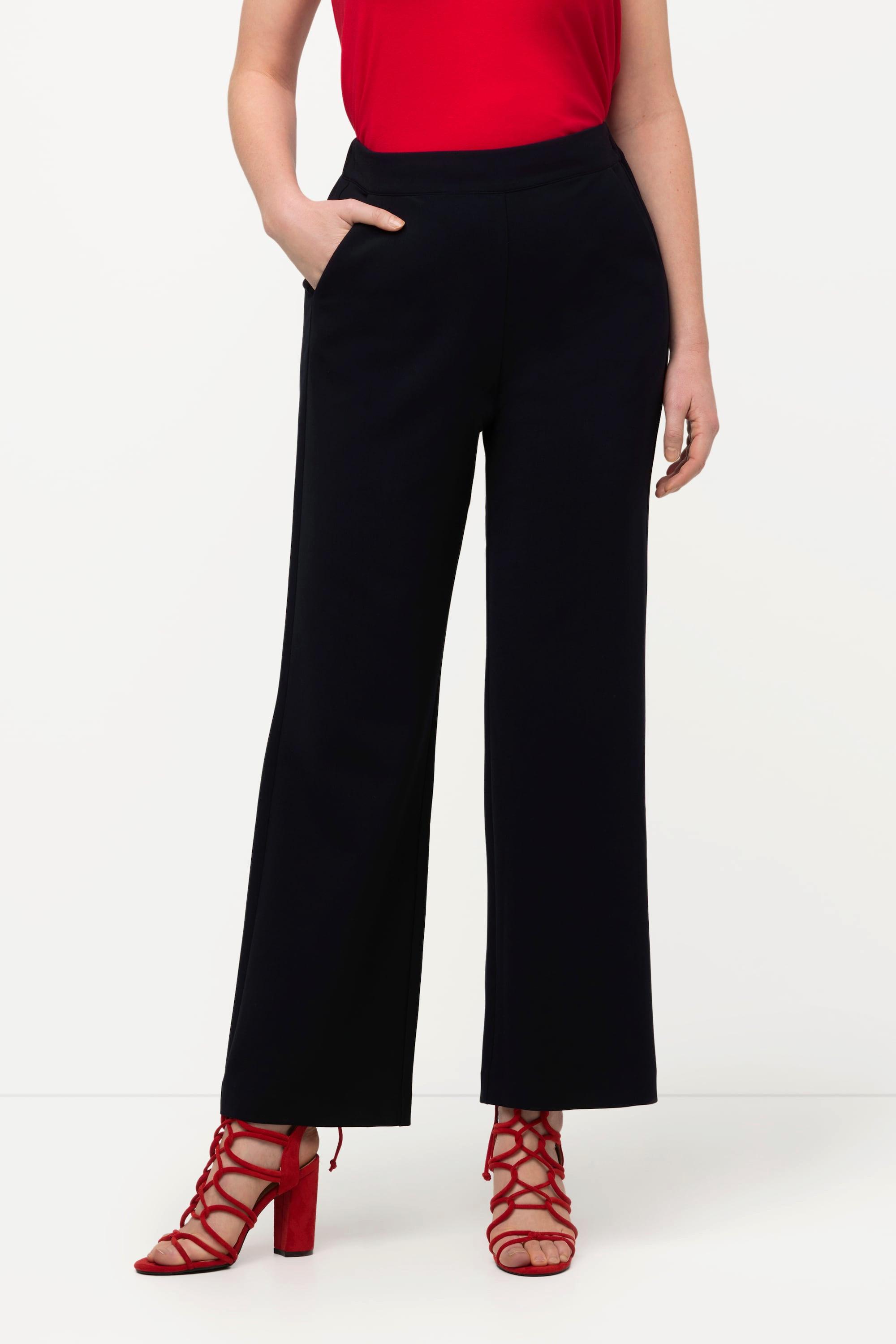 Ulla Popken  Pantalon, jambes larges et droites, ceinture confortable 