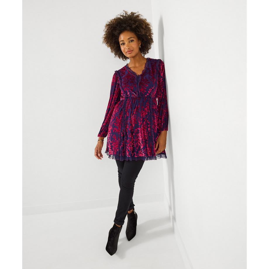 Joe Browns Robe Tunique Devoré Manches Ballon  