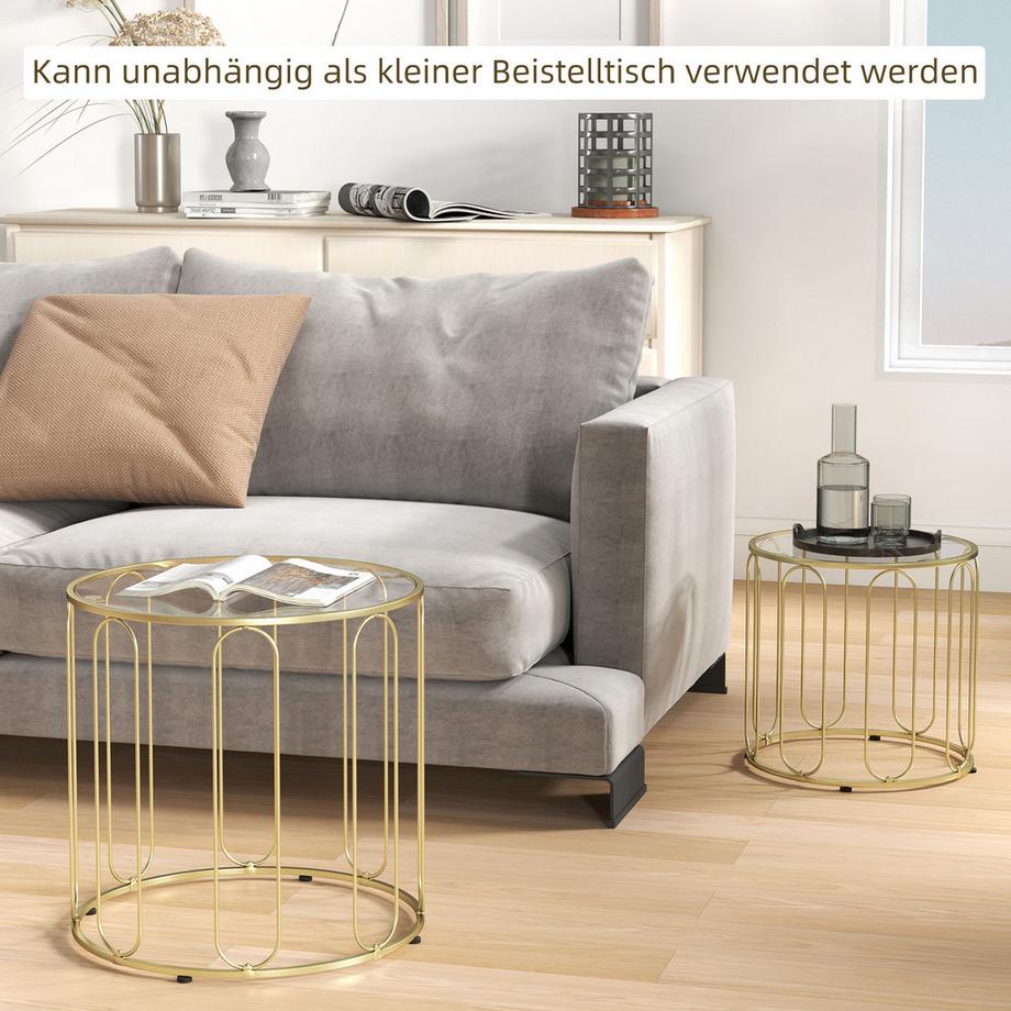 HOMCOM Couchtisch Set  