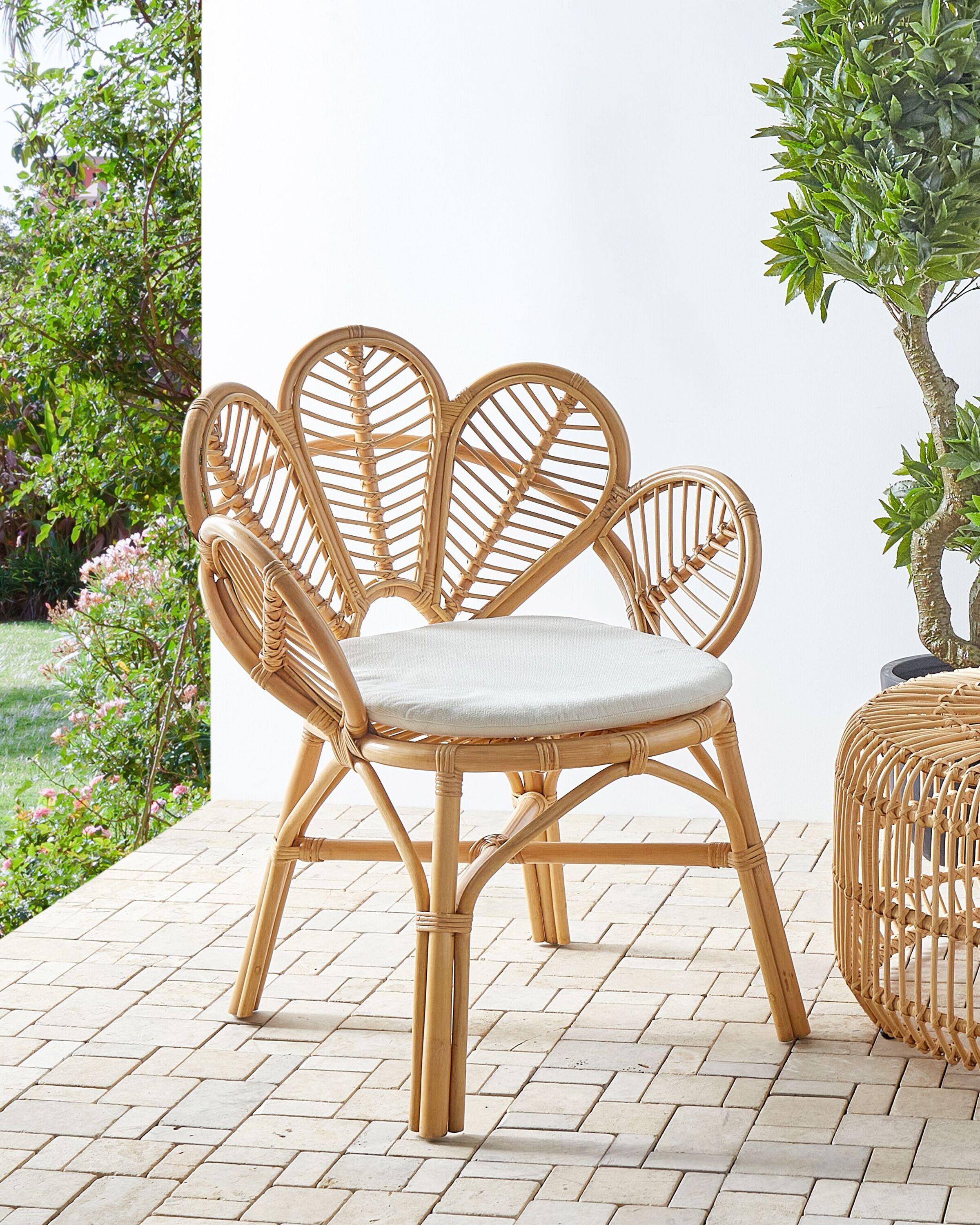 Beliani Chaise de jardin en Rotin Boho FLORENTINE II  