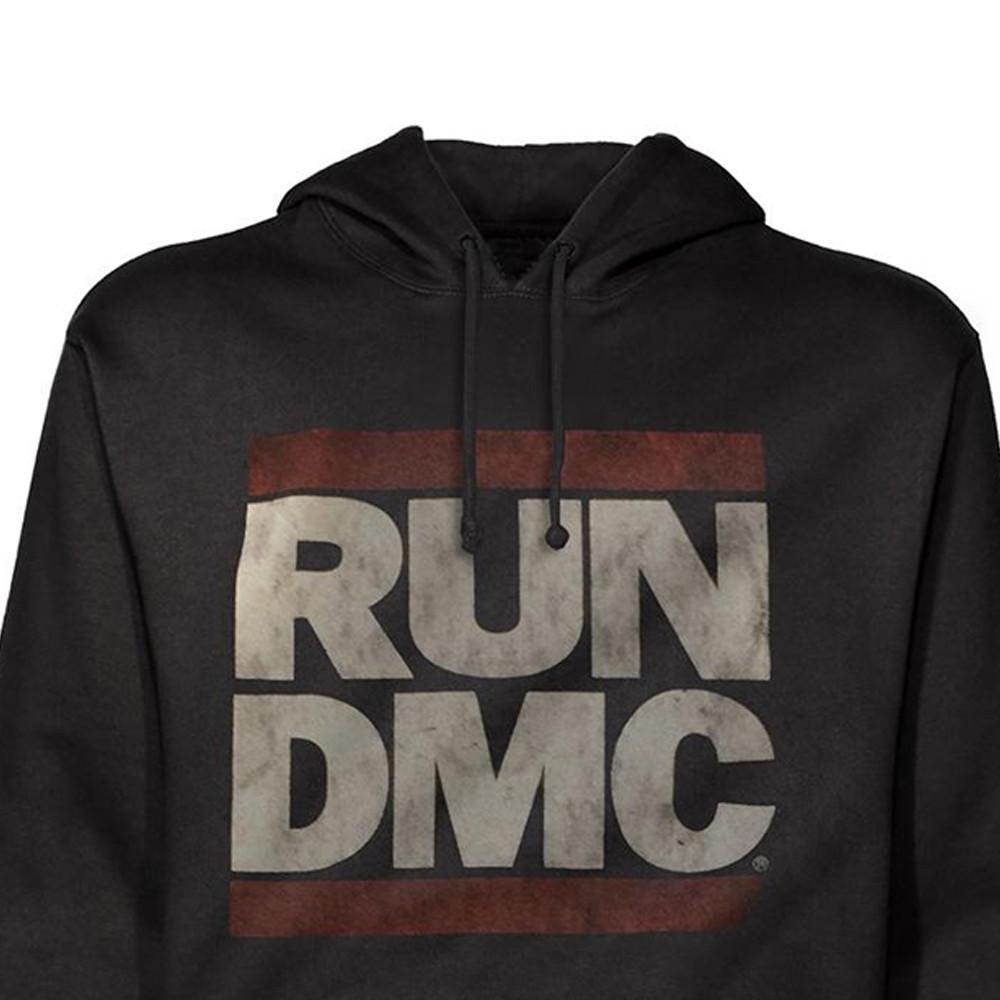Run DMC Logo Felpa con Cappuccio Pullover  