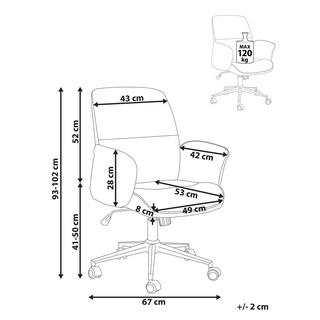 Beliani Chaise de bureau en Polyester Moderne RAVISHING  