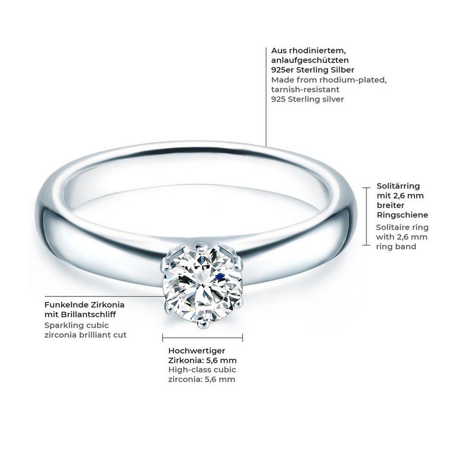 Rafaela Donata  Ring Sterling Silber Zirkonia weiß 
