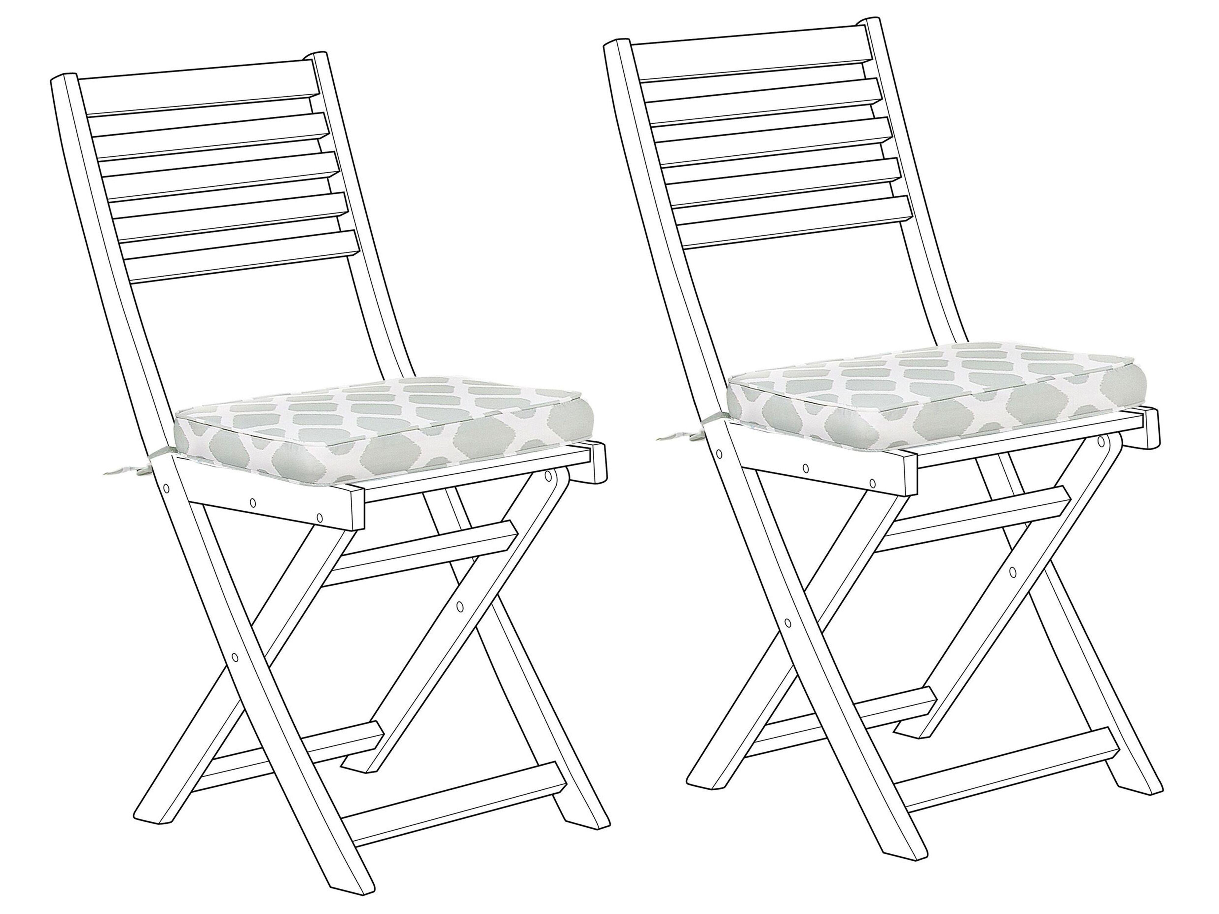Beliani Lot de 2 coussins pour chaises de jardin en Polyester Moderne FIJI  